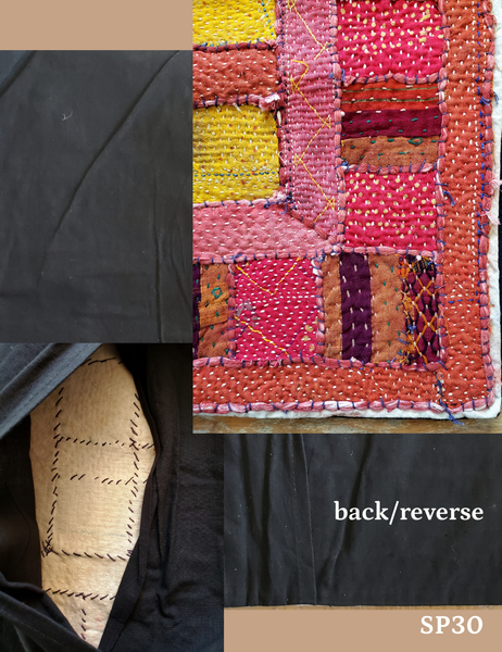 Vintage India gudri hand embroidered square coverSP30