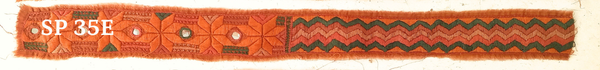 hand embroidered cotton strip with mirrors