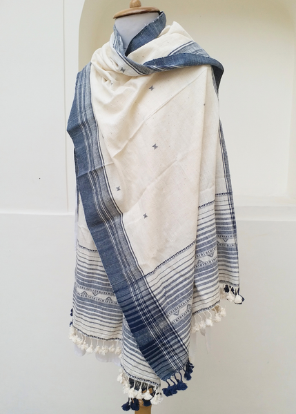 organic cotton with indigo scarf