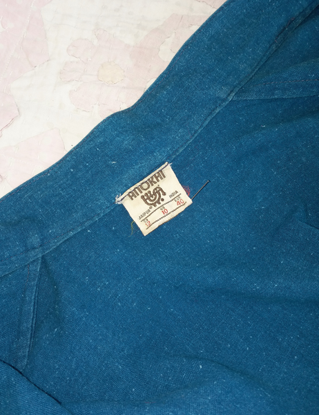 Anokhi vintage indigo handloom Nepali wrap top