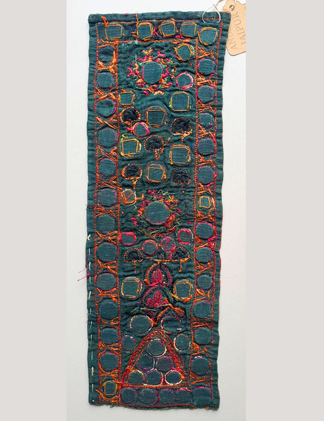 hand embroidered vintage panel with mirrors