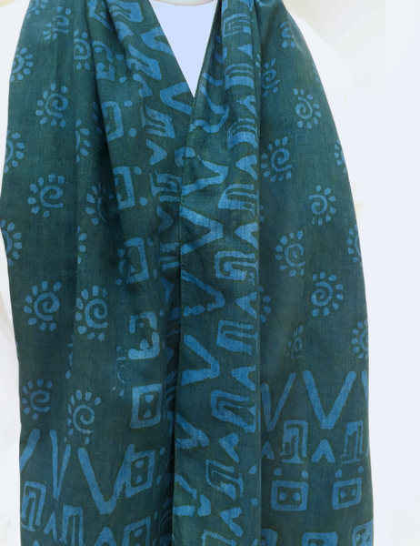 HAND BLOCK PRINTED STOLE SCARF - SA 11