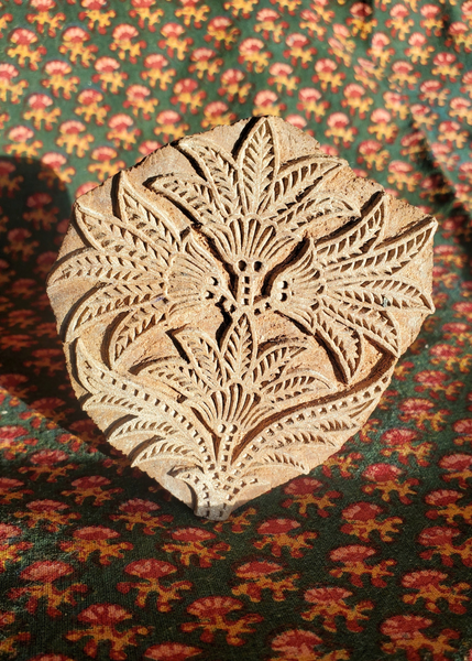 Hand Carved WOOD PRINTING BLOCKS - PLUMERIA - BLO -O5