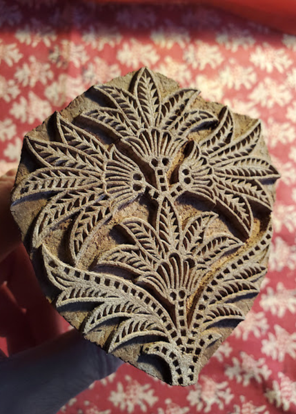 Hand Carved WOOD PRINTING BLOCKS - PLUMERIA - BLO -O5