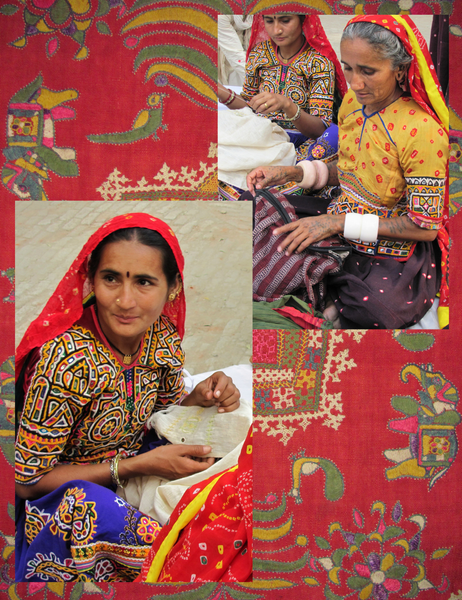 Embroidering women of Gujarat photo A Pouliot