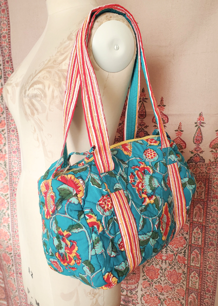 Quilted Cotton Shoulder Bag - QBAG - S01