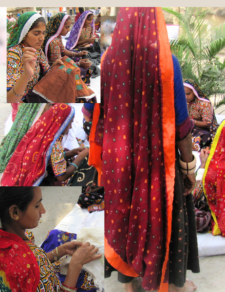 Embroidering women of Gujarat photo A Pouliot