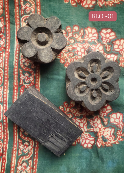 Hand Carved WOOD PRINTING BLOCKS SET - BLO -O1