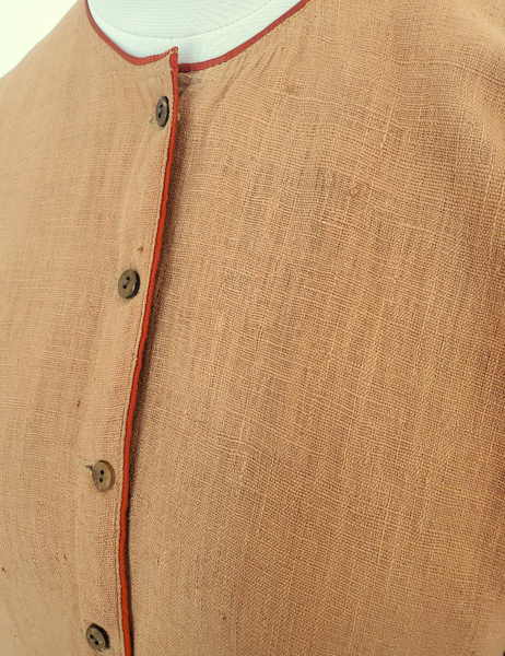 Sarah Vintage Khadi handloom 7 button jacket biscuit coloured