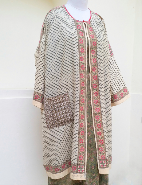 Brigitte Singh print cotton open robe