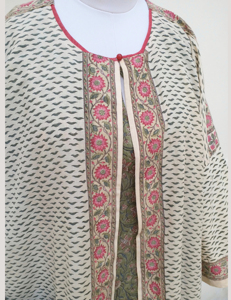 Brigitte Singh print cotton open robe