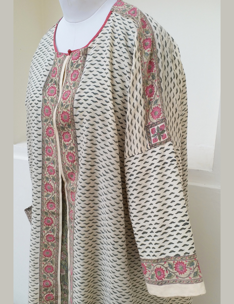 Brigitte Singh print cotton open robe