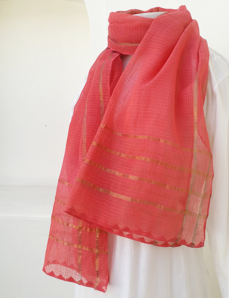 Anokhi vintage hand woven doria stole scarf