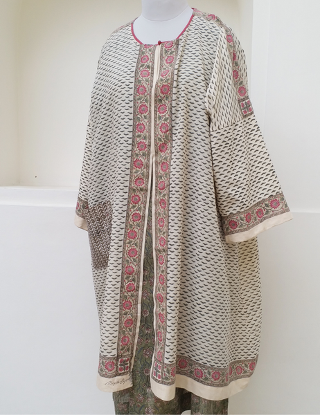 Brigitte Singh print cotton open robe
