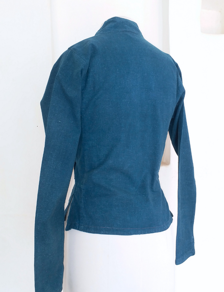 Anokhi vintage indigo handloom Nepali wrap top
