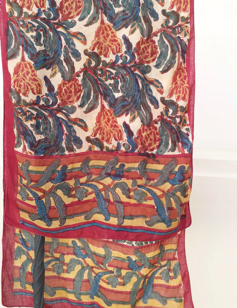 HAND BLOCK PRINTED STOLE SCARF - ANO 19