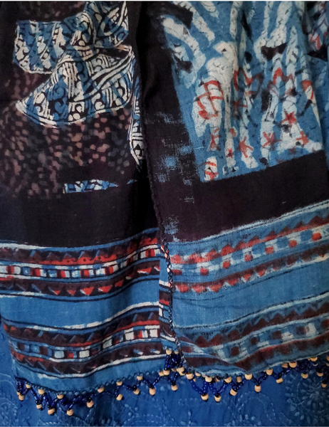 Anokhi Sarah Clothes vintage indigo scarf