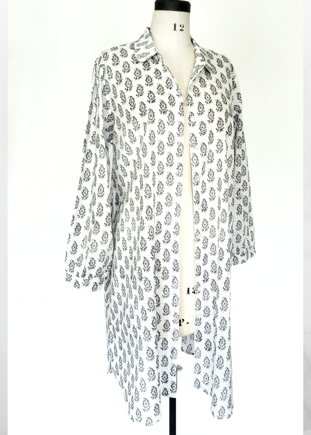 ROBERTA TUNIC in Sabina Butti on white