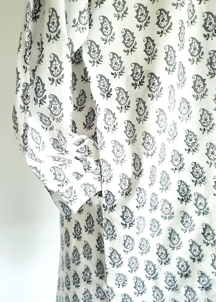 ROBERTA TUNIC in Sabina Butti on white