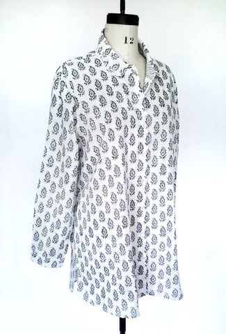 Elena Shirt in Sabina Butti Blockprint