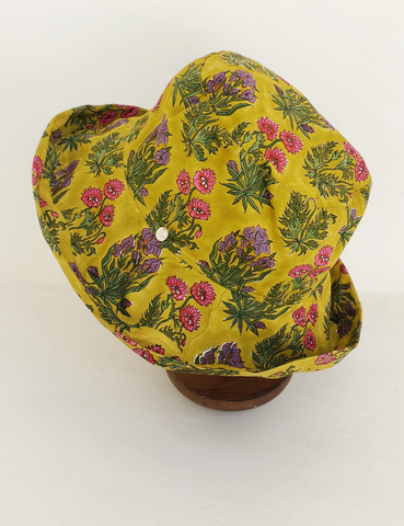 BRIGITTE SINGH BLOCKPRINT COTTON HAT - BRI - 12