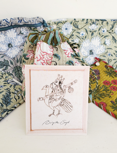 BRIGITTE SINGH DRAWSTRING TOILETTE POUCH BAG BRI-13