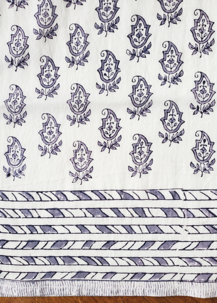 Stole Scarf in Gray Sabina Buttis on white print