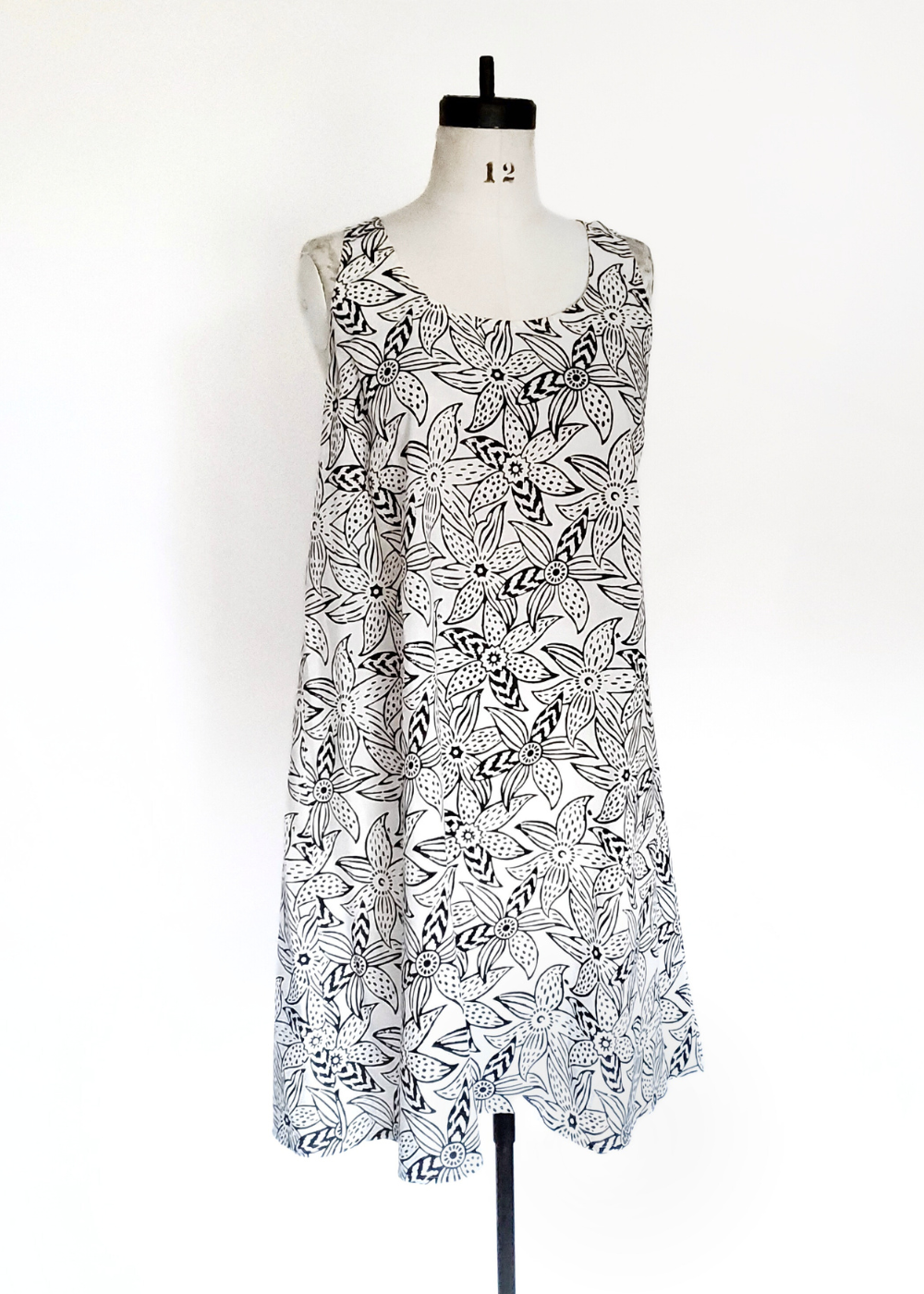 Sale price Gigi Dress in Black and White, MYSORE LILY print
