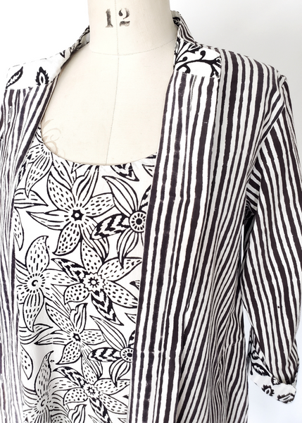 Sale price Gigi Dress in Black and White, MYSORE LILY print