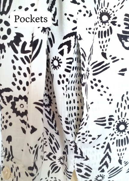Elena Shirt in Mysore Lily Floral Blockprint