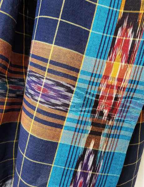 IKAT HANDWOVEN COTTON STOLE SCARF IK 09