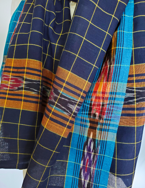 IKAT HANDWOVEN COTTON STOLE SCARF IK 09