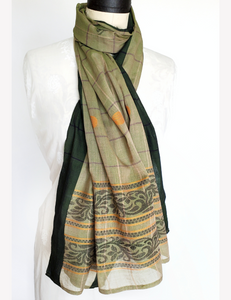 HANDWOVEN COTTON STOLE SCARF - IK 14