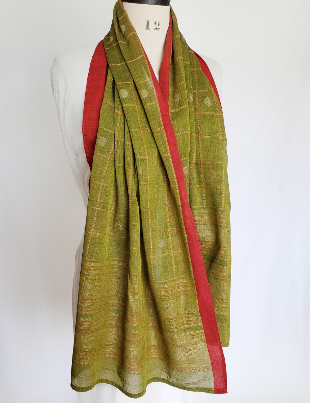 HANDWOVEN COTTON STOLE SCARF - IK 16