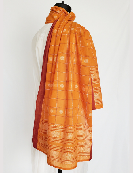 HANDWOVEN COTTON STOLE SCARF - IK 13