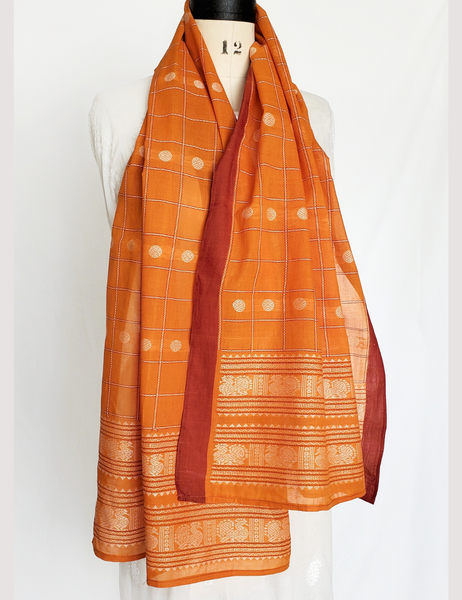 HANDWOVEN COTTON STOLE SCARF - IK 13