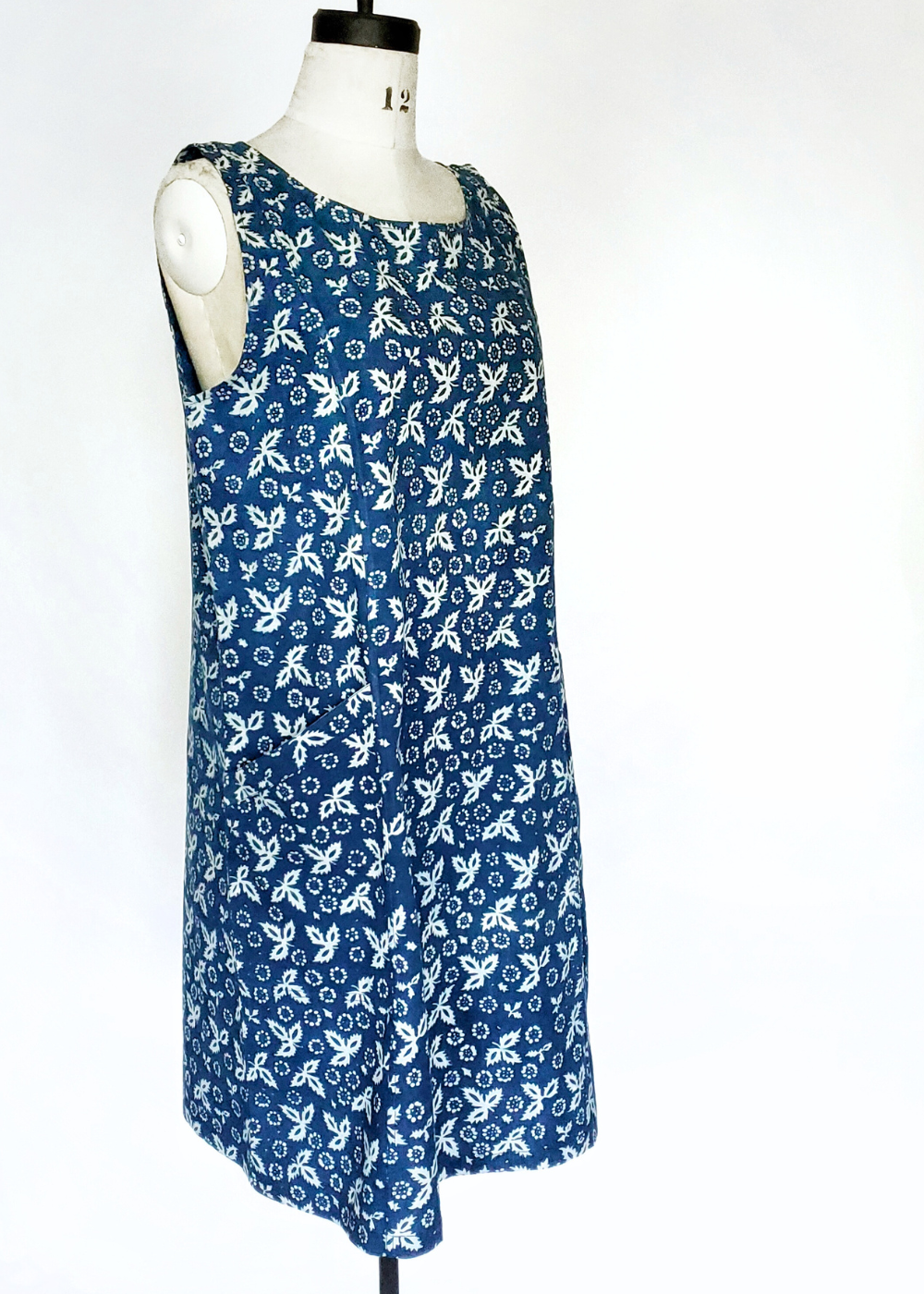 Pocket Jumper in Indigo Blue Christina print