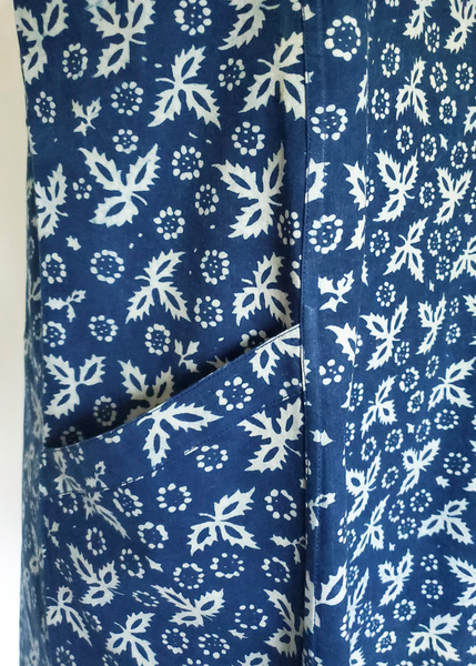 Pocket Jumper in Indigo Blue Christina print