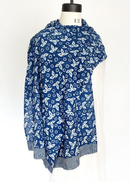 Stole Scarf in INDIGO Blue Christina print