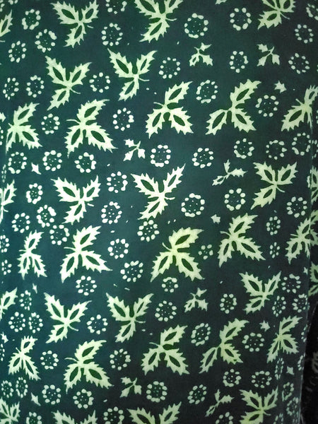 Alice Long Dress in Indigo Green Christina print