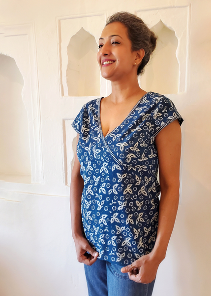 Pasadena Fitted Top Indigo