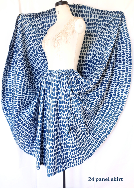 Indigo Block print Circle Skirt SO - 46