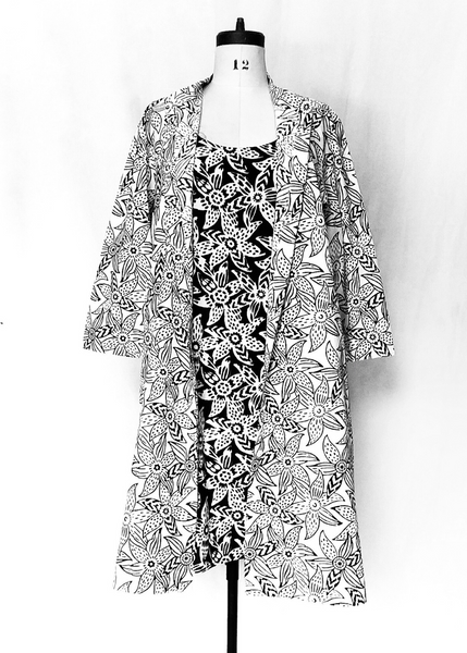 Sale price Gigi Dress in Black and White, MYSORE GUD print