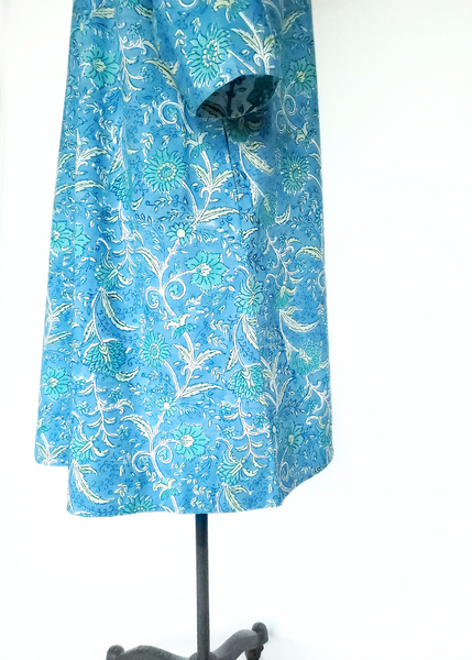 ISABELLA DRESS in Blue Chintz Floral print