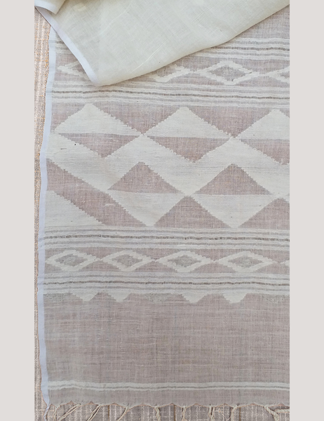 handspun handwoven cotton jamdani shawl super fine