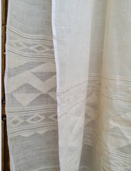 handspun handwoven cotton jamdani shawl super fine