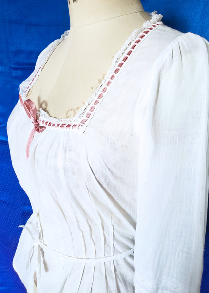 Sarah Clothes Victorian handloom white blouse size XS