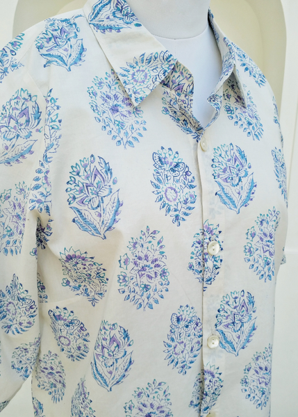 Sarah Shirt Anapolis Blue print