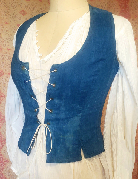 Sarah Vintage Indigo Wench Vest SC13