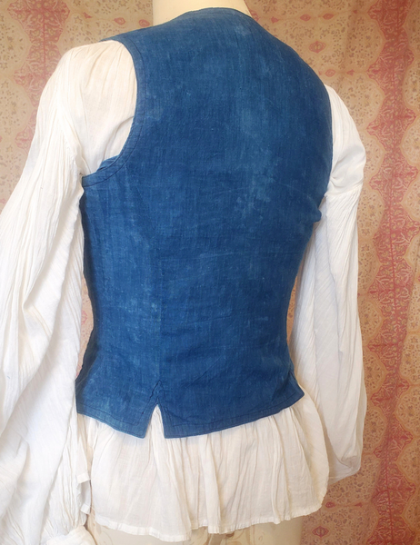 Sarah Vintage Indigo Wench Vest SC13
